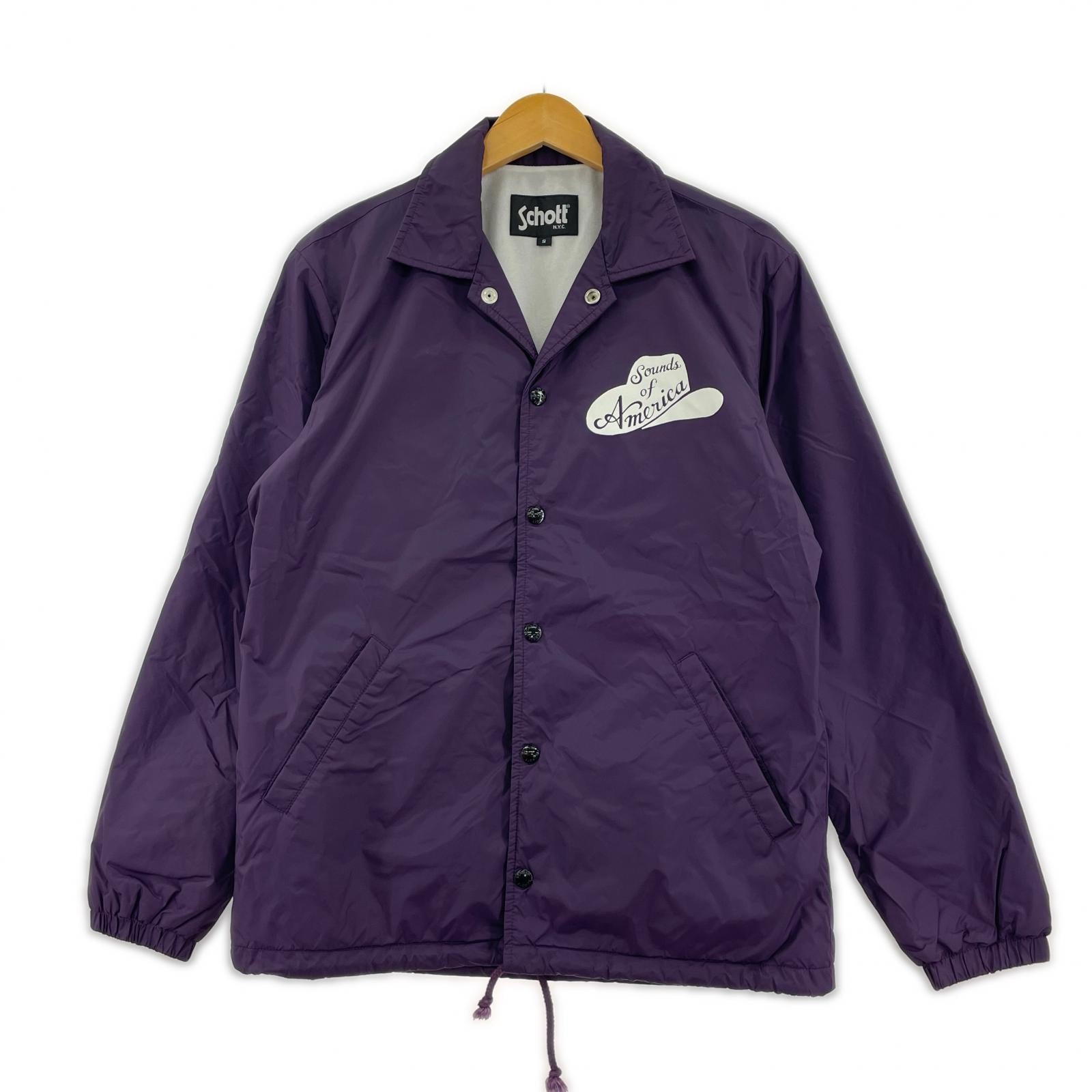 ジャケット SCHOTT コーチジャケット パープル S パープル