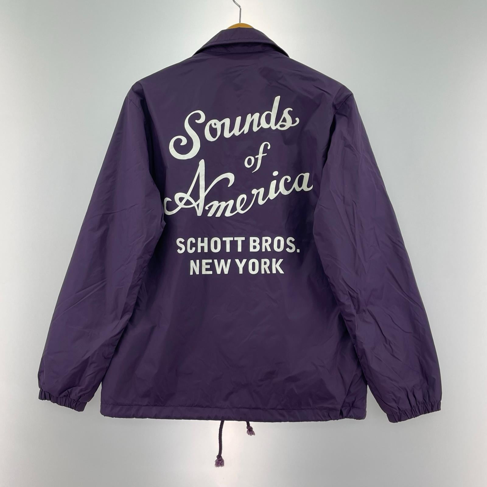 ジャケット SCHOTT コーチジャケット パープル S パープル