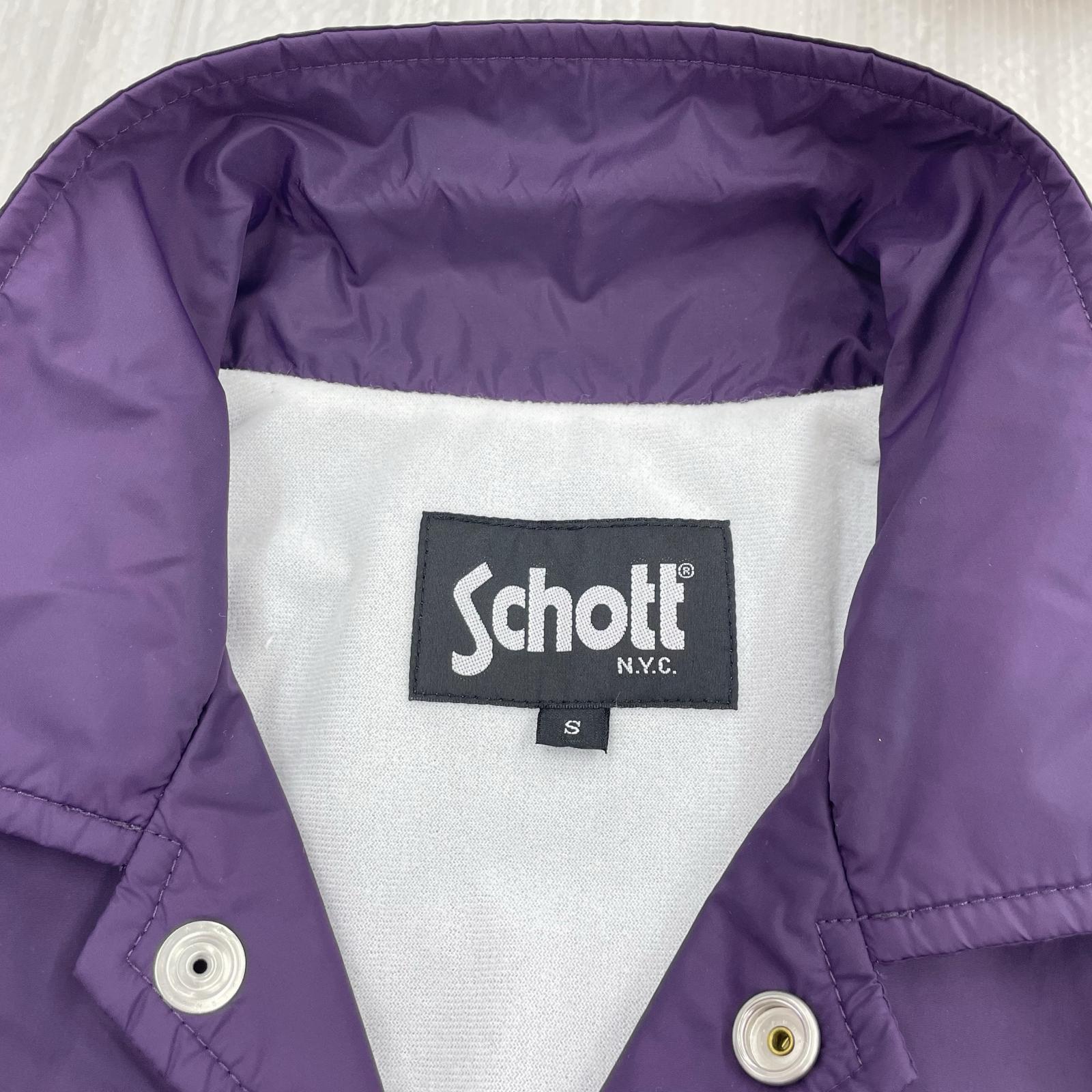 ジャケット SCHOTT コーチジャケット パープル S パープル
