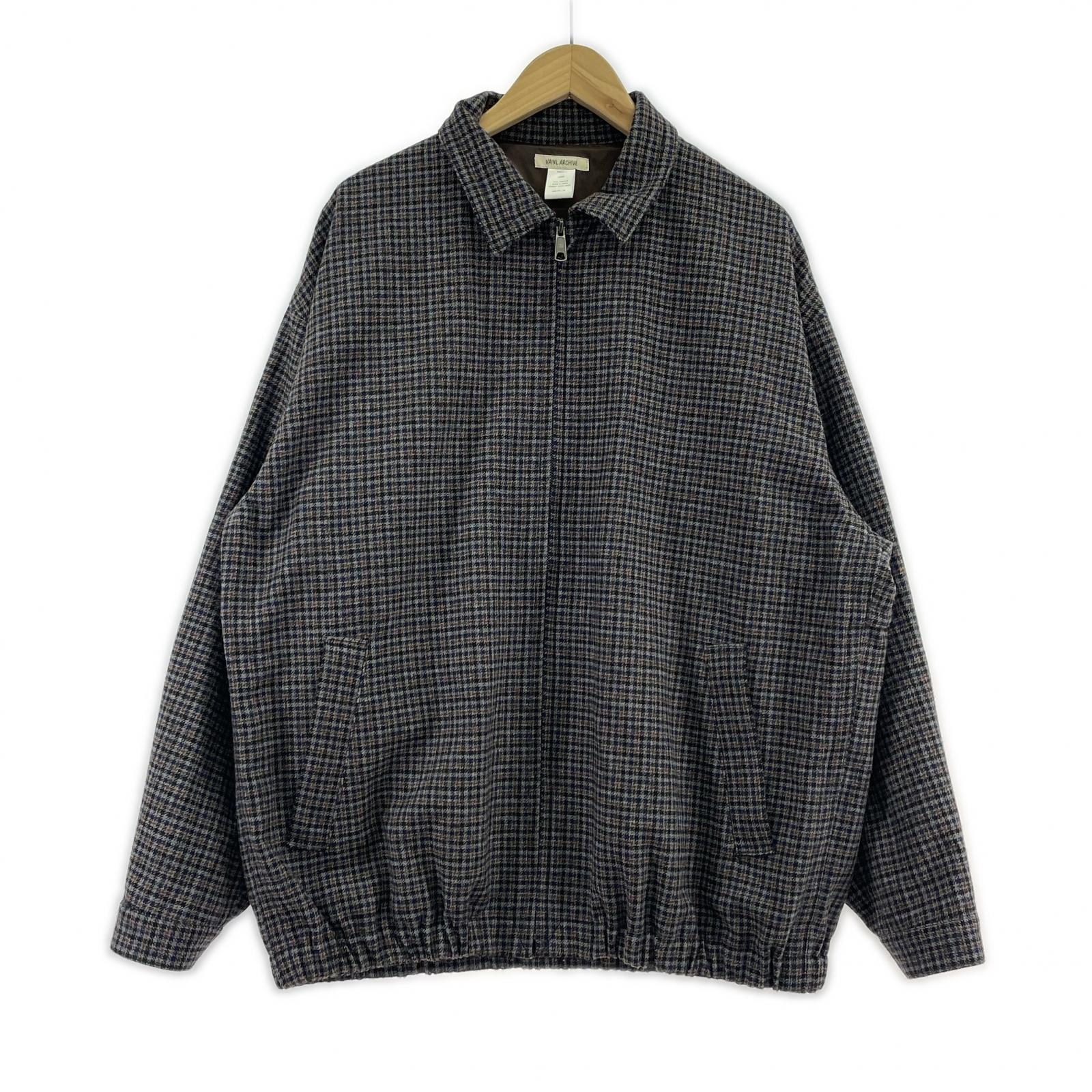 ジャケット チェック柄 ジップジャケット L L