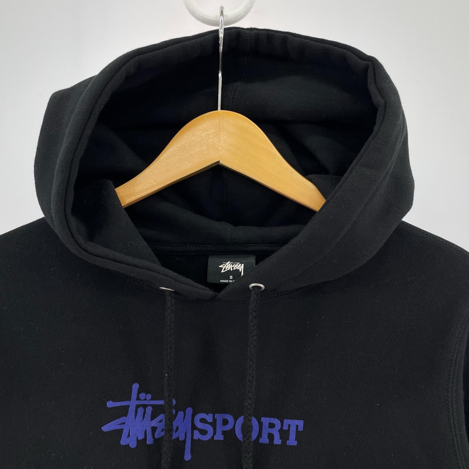 パーカー STUSSY SPORT HOODY/S/BLK S ブラック