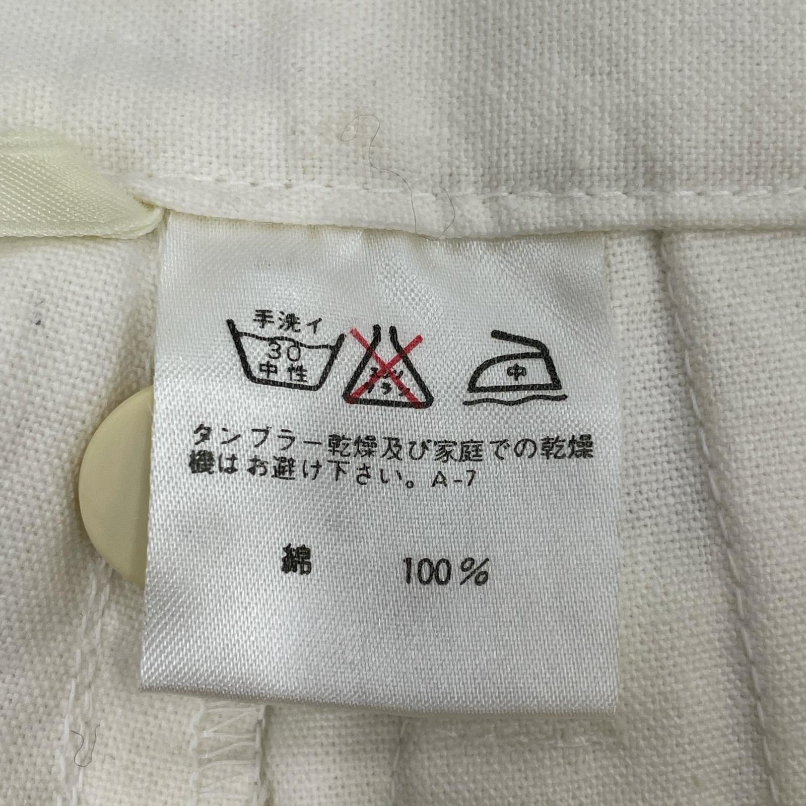 パンツ 80s 筆タグ コットンテーパードパンツ 白 9