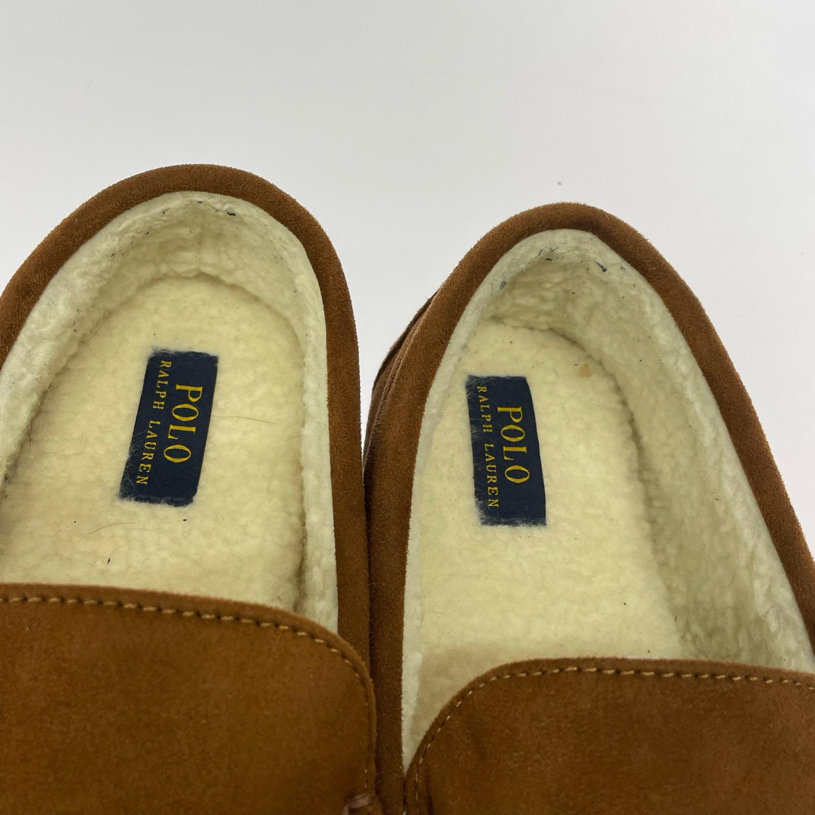 シューズ memory foam ムートンローファー ブラウン