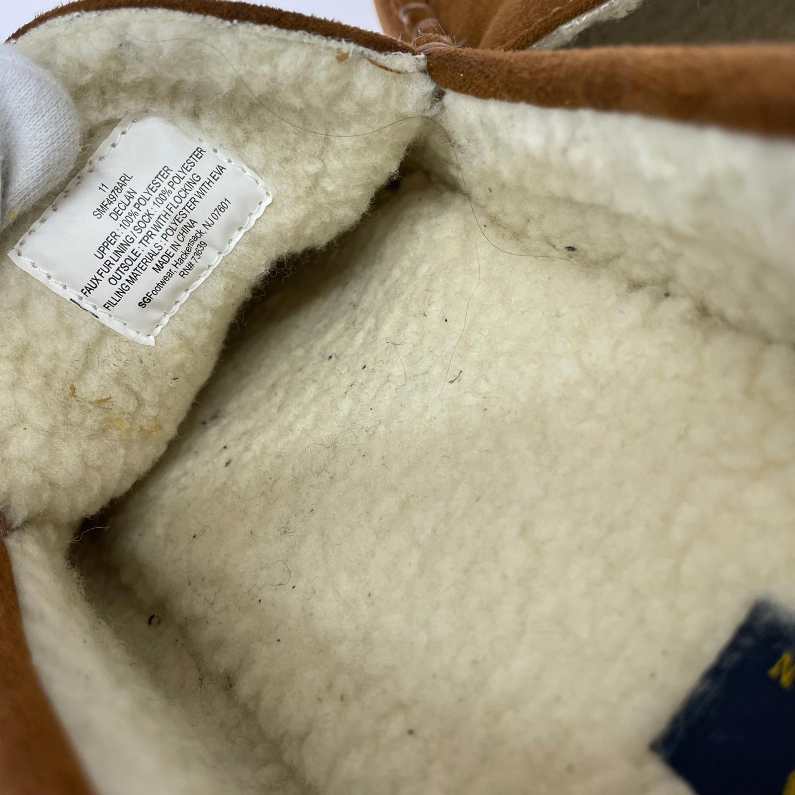シューズ memory foam ムートンローファー ブラウン