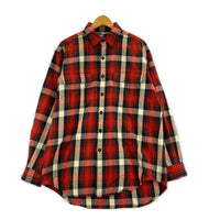 長袖シャツ WHITFIELD ヘビーネルシャツ M M レッド
