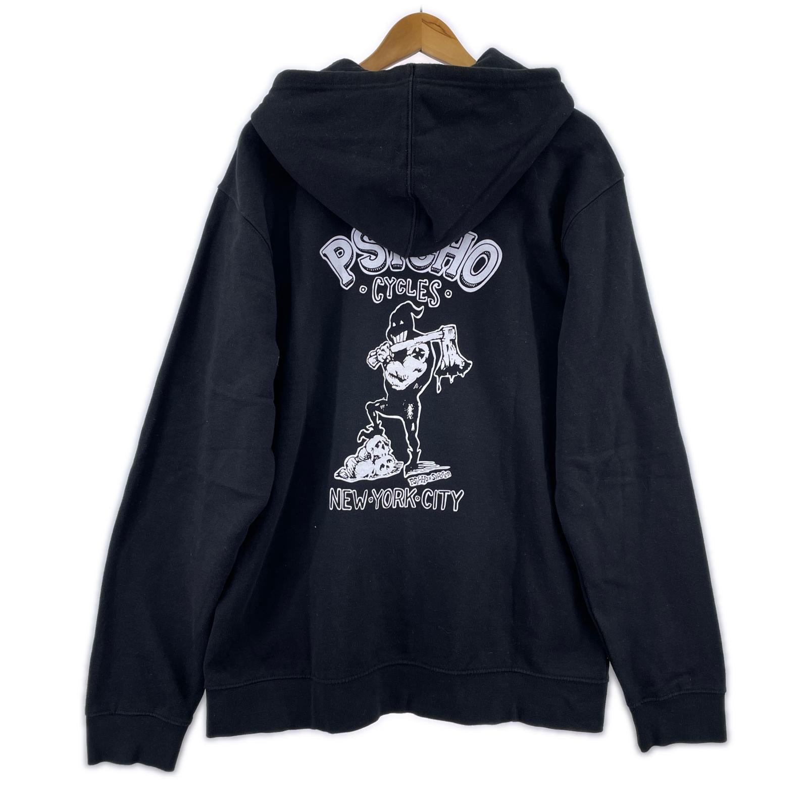 パーカー PSHCHO PSYCHO×SKOOTER フーディー BLK L L ブラック