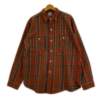 長袖シャツ STRONG-ARM L/S チェックネルシャツ RED 42 レッド