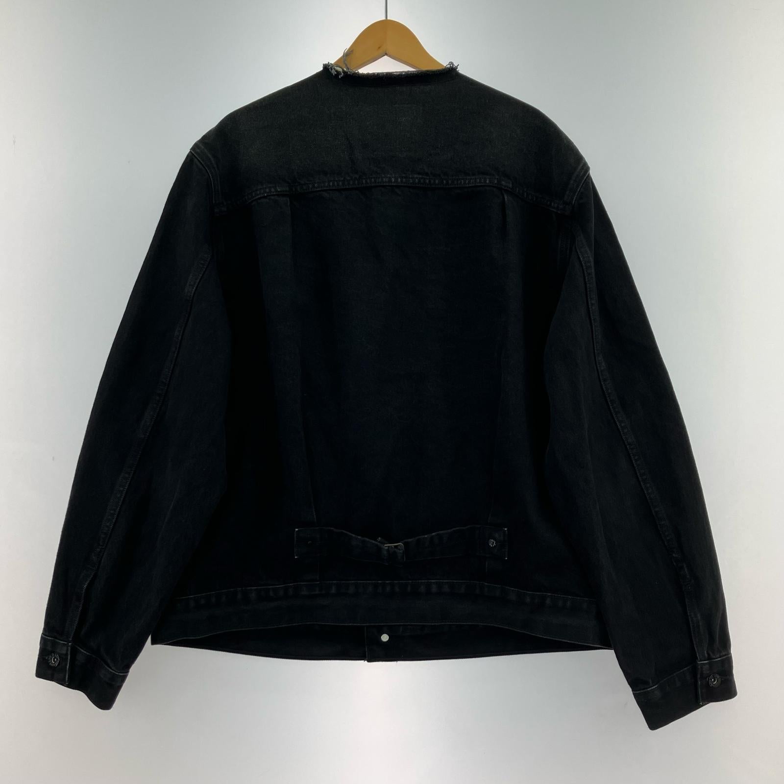 デニムジャケット ×EDIFICE Type 1 Trucker Jacket 黒 L L ブラック