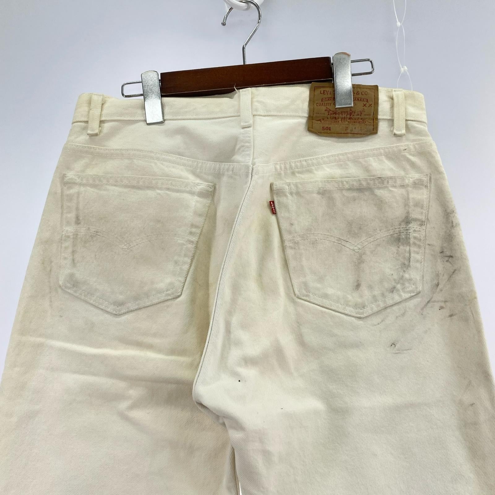 デニムパンツ 501 USA製 ホワイト ペンキ ホワイト