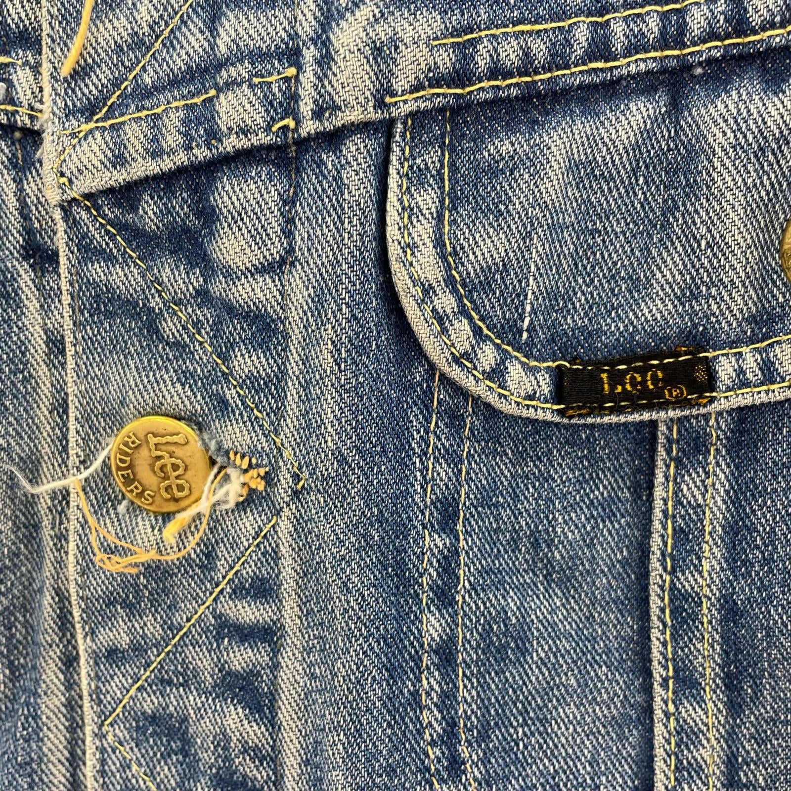 デニムジャケット Lee 70s頃 101J デニムジャケット 猫目ボタン 36