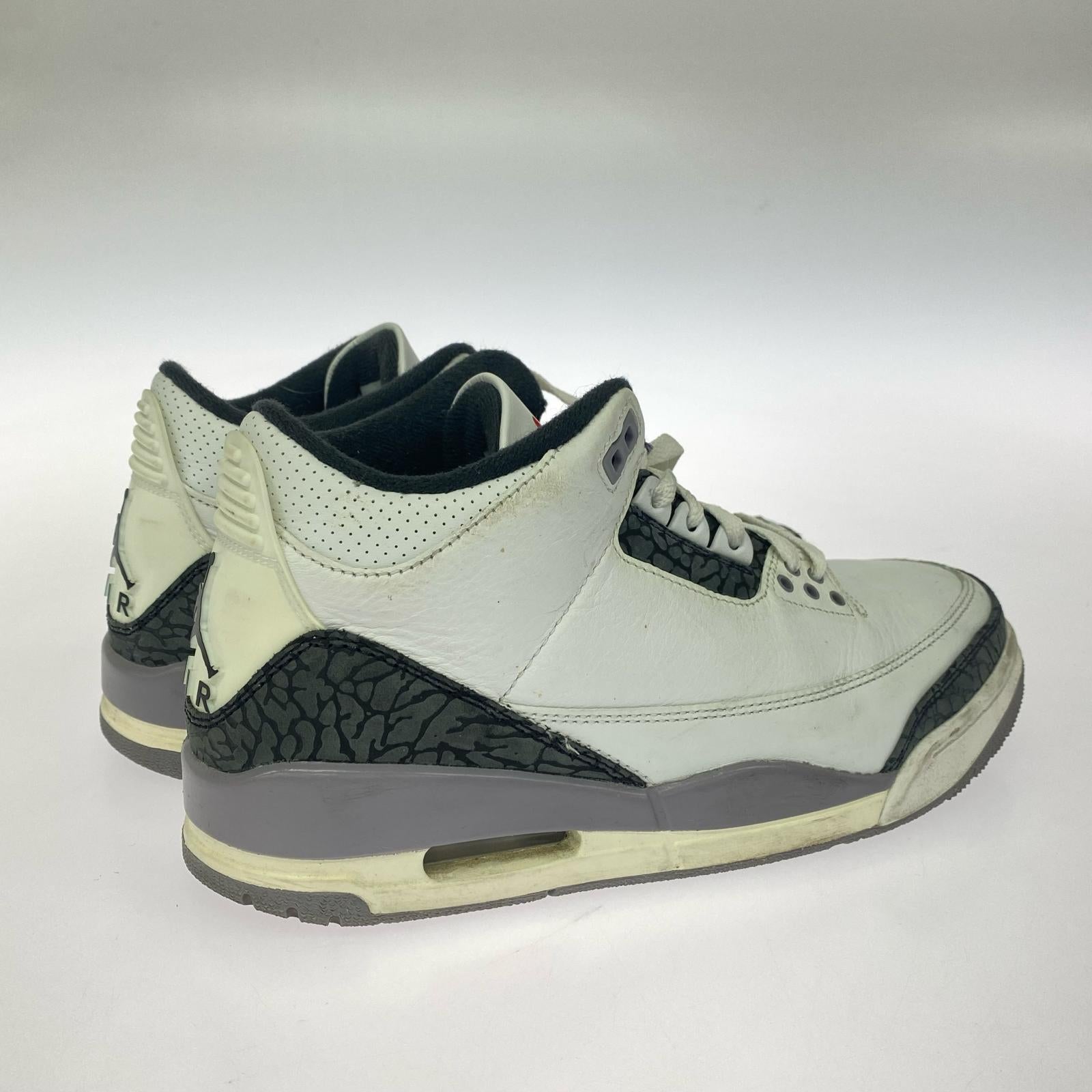 スニーカー AIR JORDAN 3 RETRO CEMENT GREY CT8532-106 26.5cm 26.5cm (US8 1/2 UK8 EU43) ホワイト