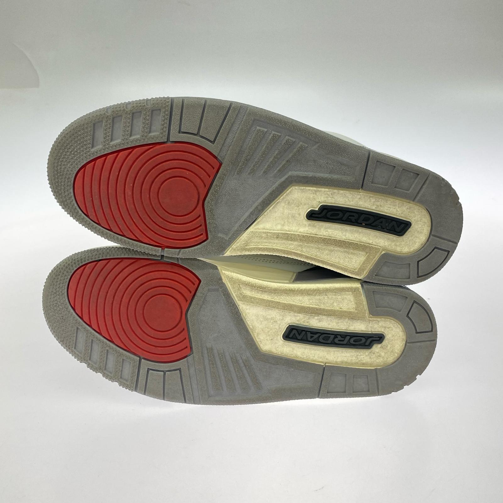 スニーカー AIR JORDAN 3 RETRO CEMENT GREY CT8532-106 26.5cm 26.5cm (US8 1/2 UK8 EU43) ホワイト