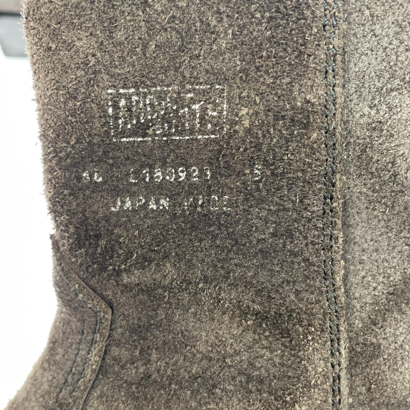 ブーツ ADDICT CLOTHES STEERSUEDE ZIP WESTERN BOOTS ブラウン
