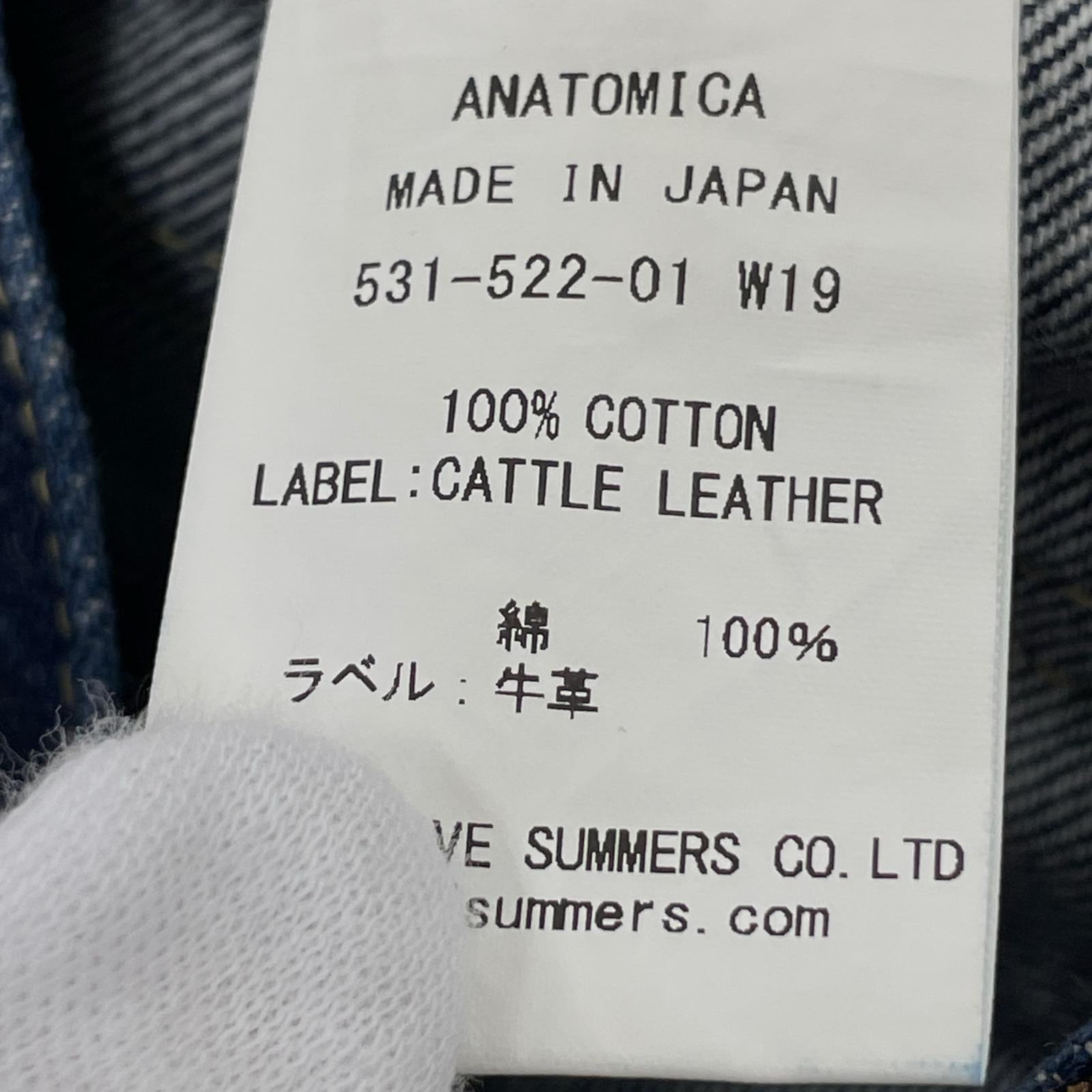 デニムパンツ ☆Anatomica ストレートデニムパンツ MARILYN2/24 ブルー