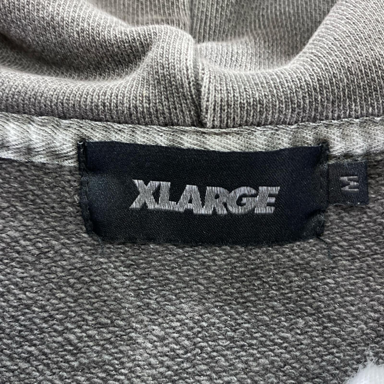 パーカー XLARGE PIGMENT DYED EMBOSS LOGO ZIP HOODED M M