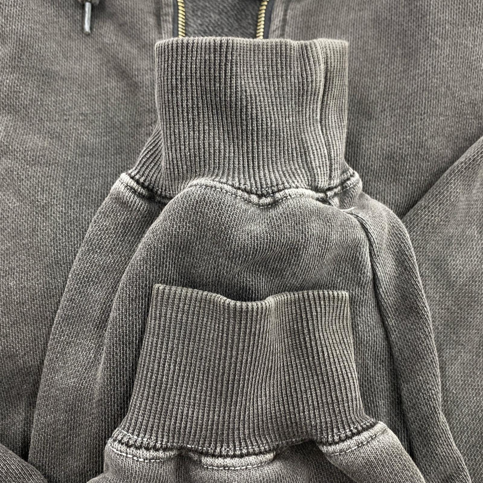 パーカー XLARGE PIGMENT DYED EMBOSS LOGO ZIP HOODED M M