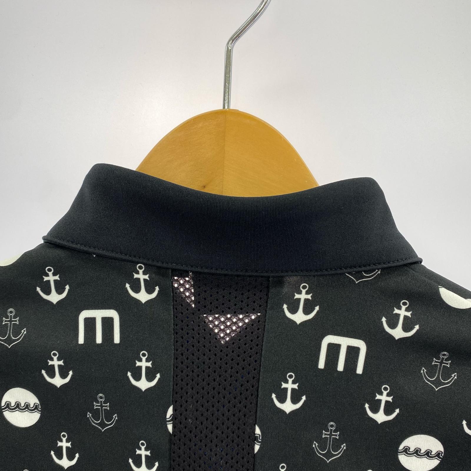 半袖Tシャツ muta ☆総柄ポロシャツ/O ブラック