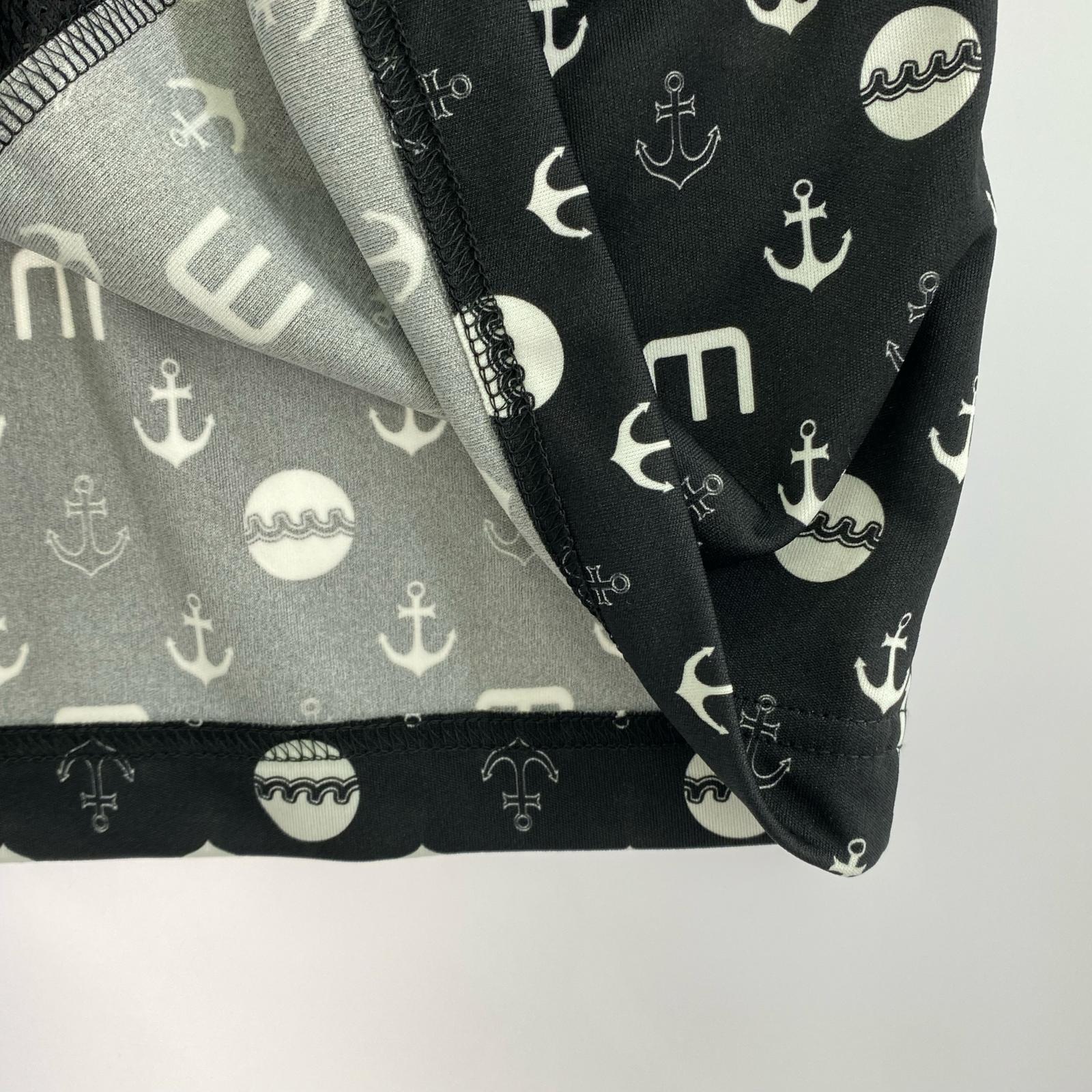 半袖Tシャツ muta ☆総柄ポロシャツ/O ブラック