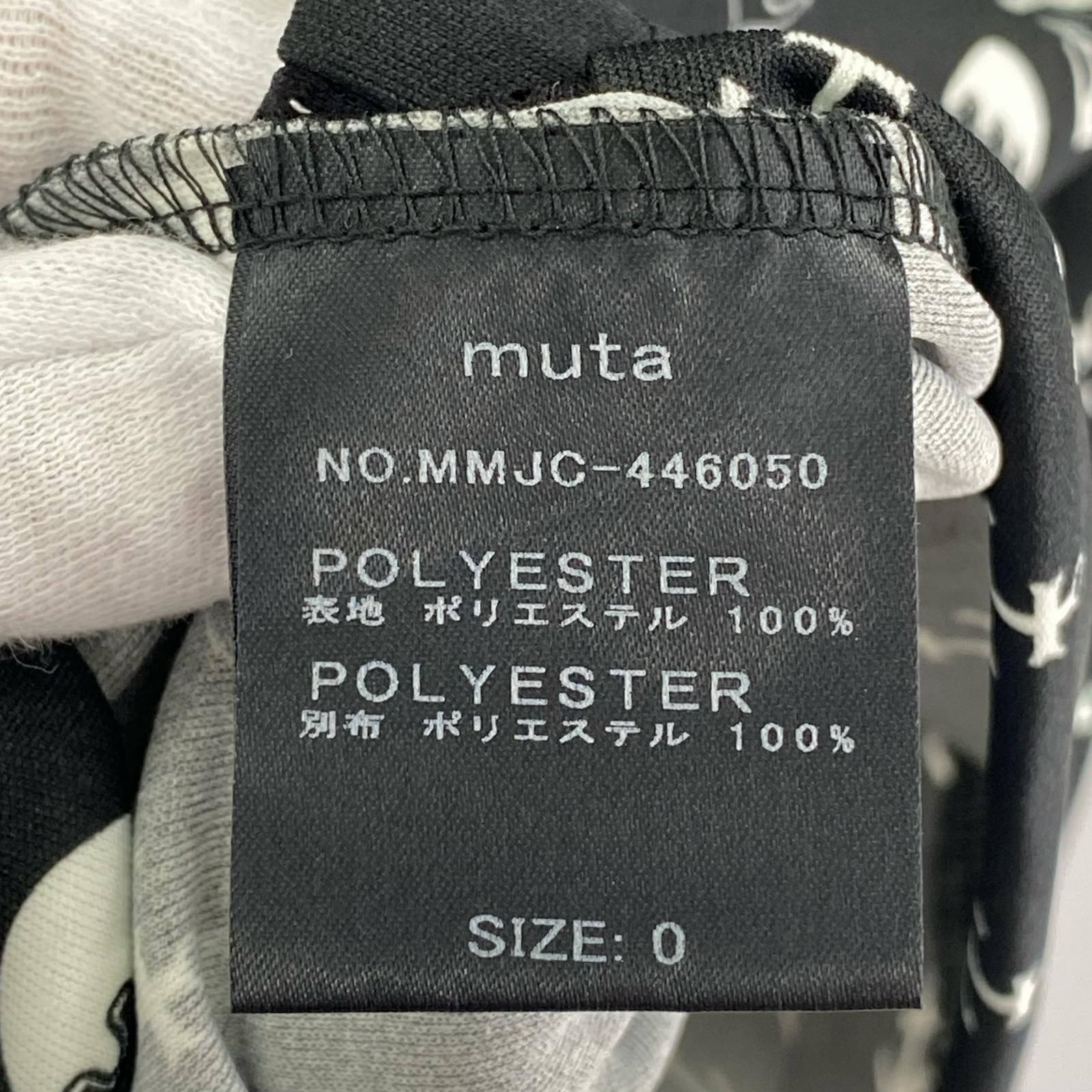 半袖Tシャツ muta ☆総柄ポロシャツ/O ブラック