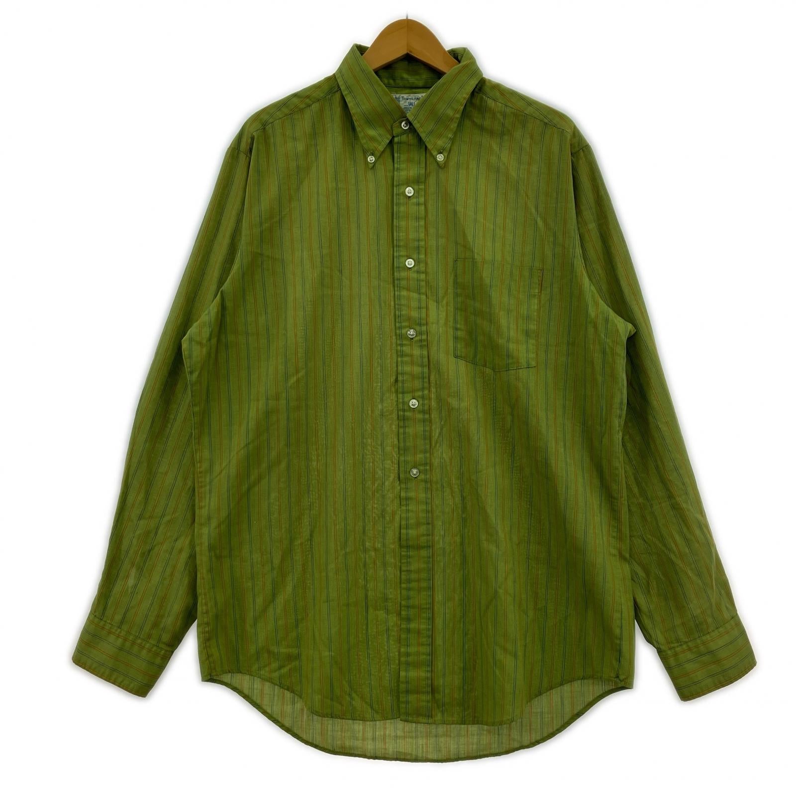長袖シャツ 60s TOWNCRAFT グリーン L