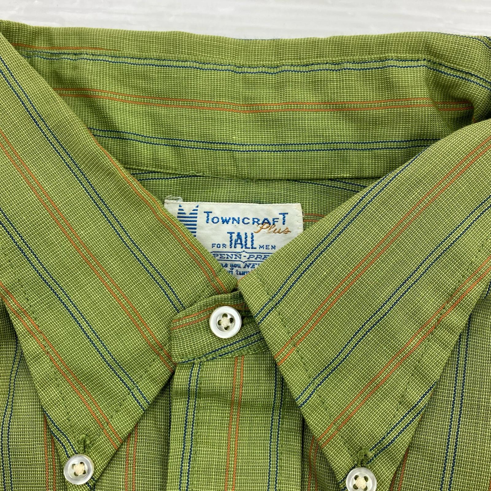 長袖シャツ 60s TOWNCRAFT グリーン L