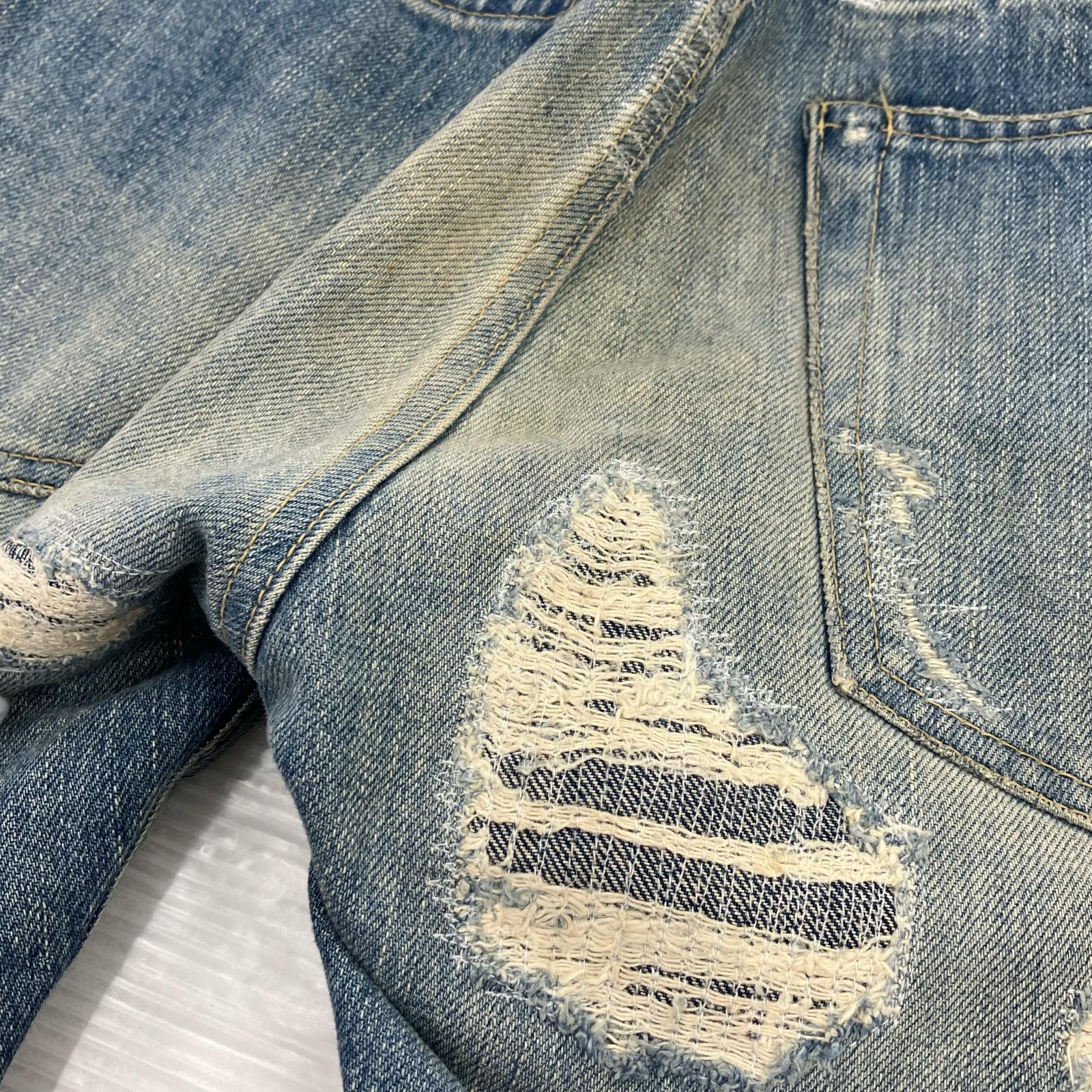 デニムパンツ 0253ap02 加工デニム