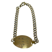 ブレスレット DOG-TAG シルバー刻印 ゴールド