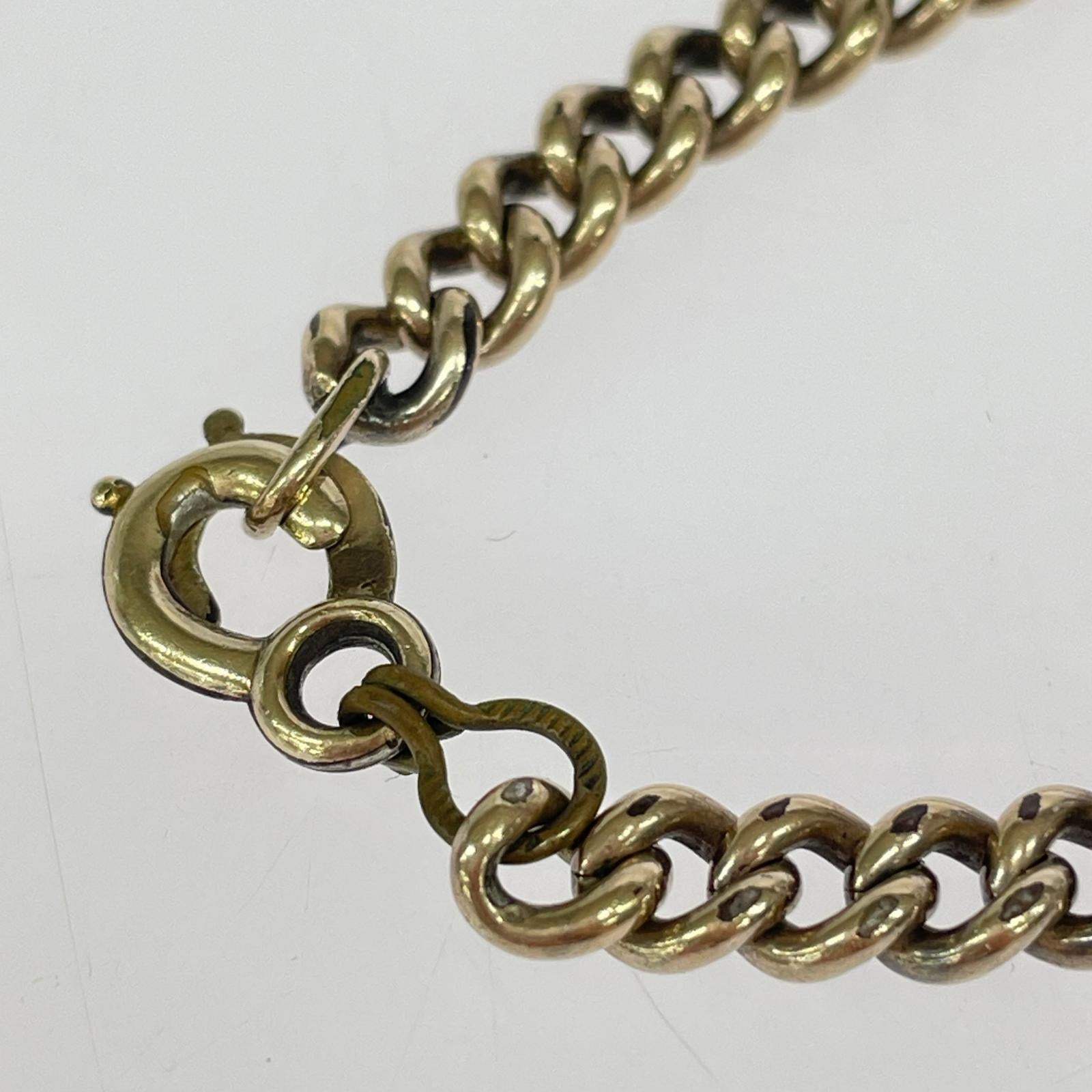 ブレスレット DOG-TAG シルバー刻印 ゴールド