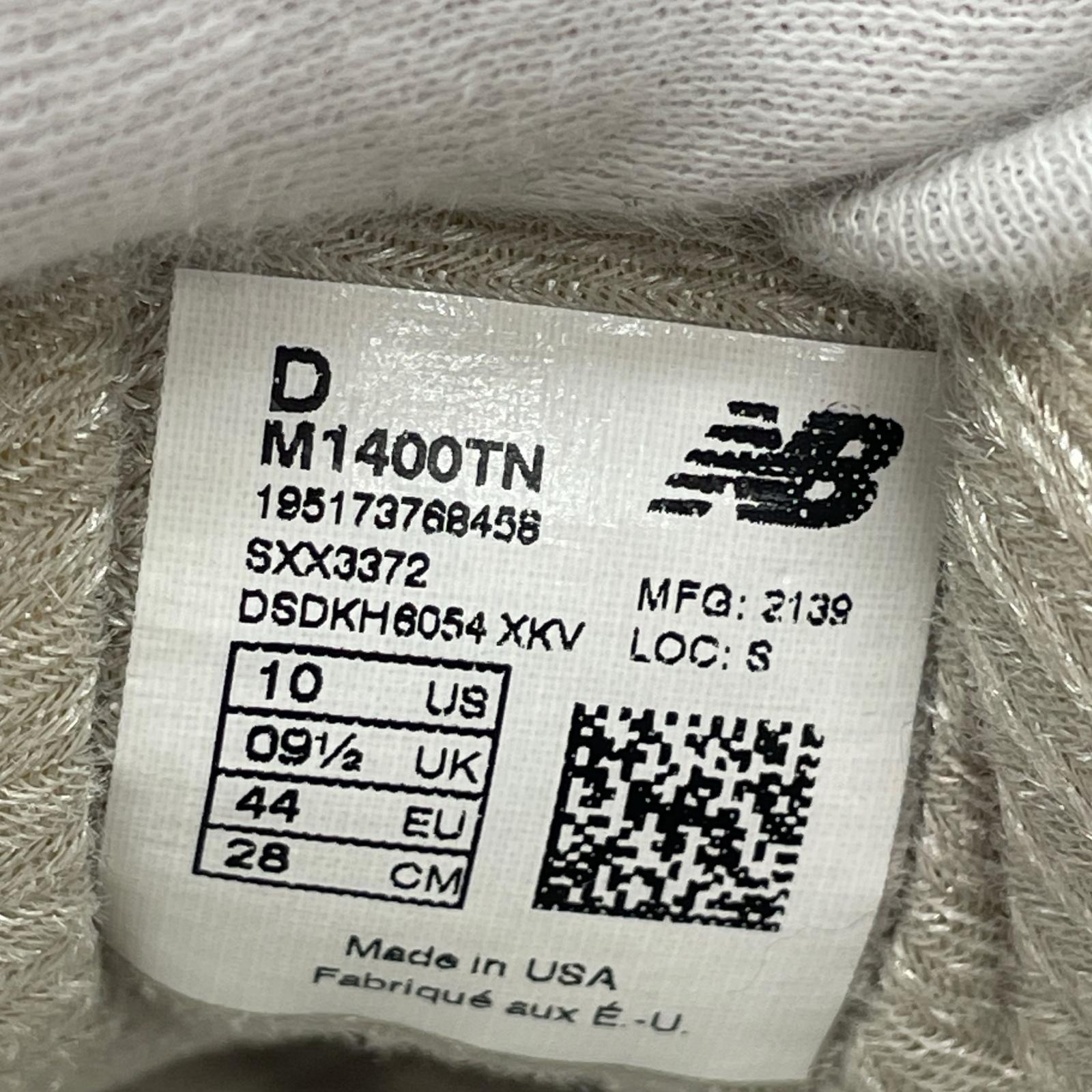 スニーカー NEW BALANCE USA製 M1400TN TAN BEIGE 28.0cm 28cm (US10 UK9 1/2 EU46) ベージュ