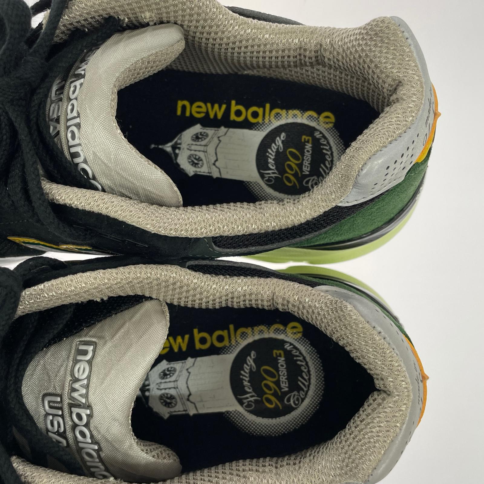 スニーカー NEW BALANCE USA製 990V3 M990CP3 28.0 BLACK GREEN YELLOW 28cm (US10 UK9 1/2 EU46) ブラック