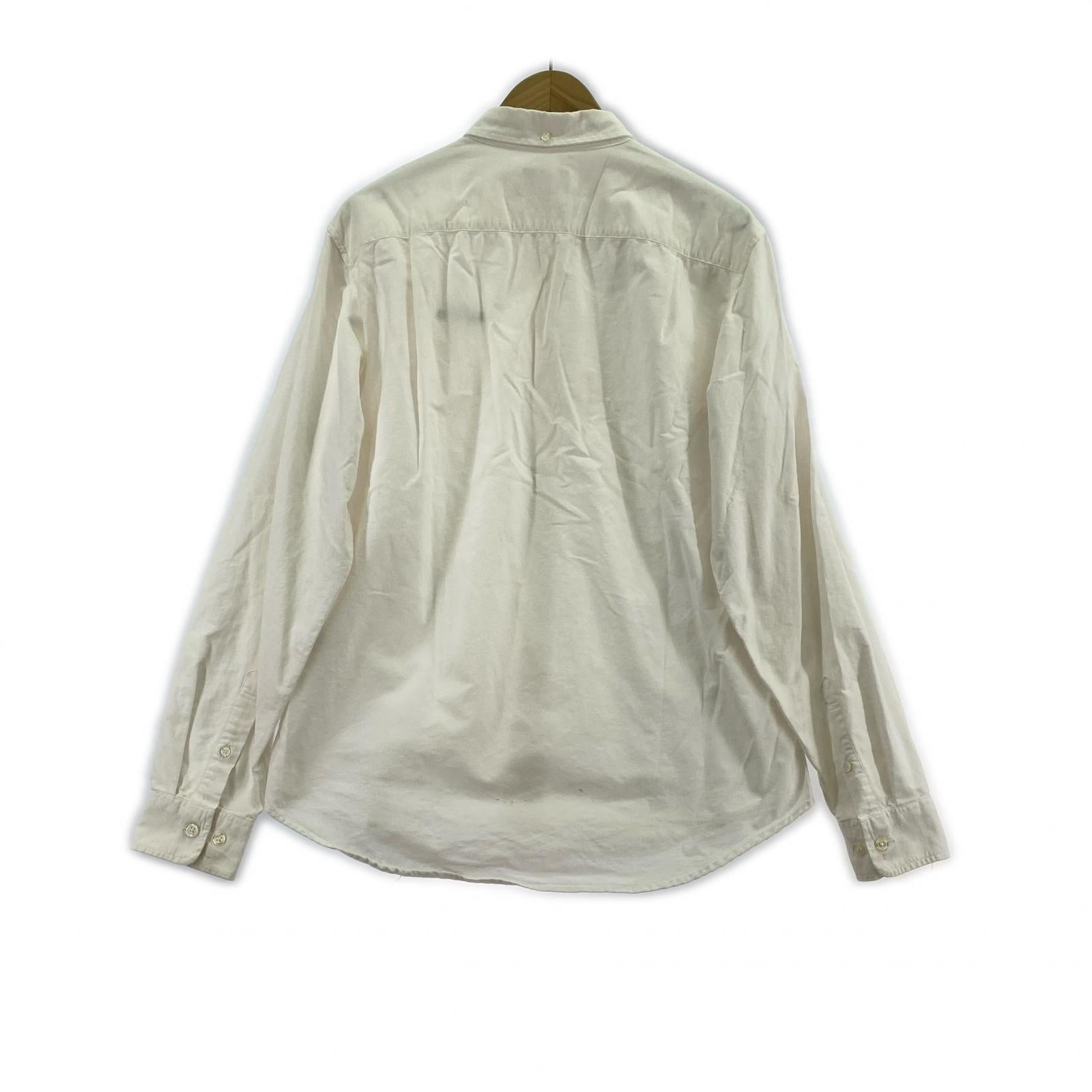 長袖シャツ Washed Twill Shirt 白 M ホワイト