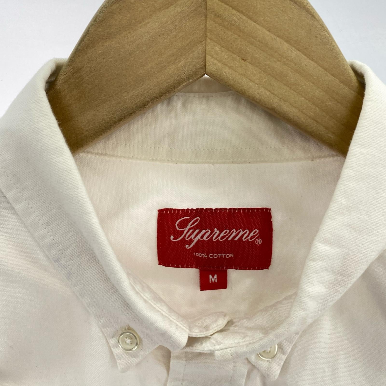 長袖シャツ Washed Twill Shirt 白 M ホワイト