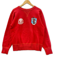 スウェット SET-IN CREW NECK JUNGLE AIR FORCE (M) M レッド