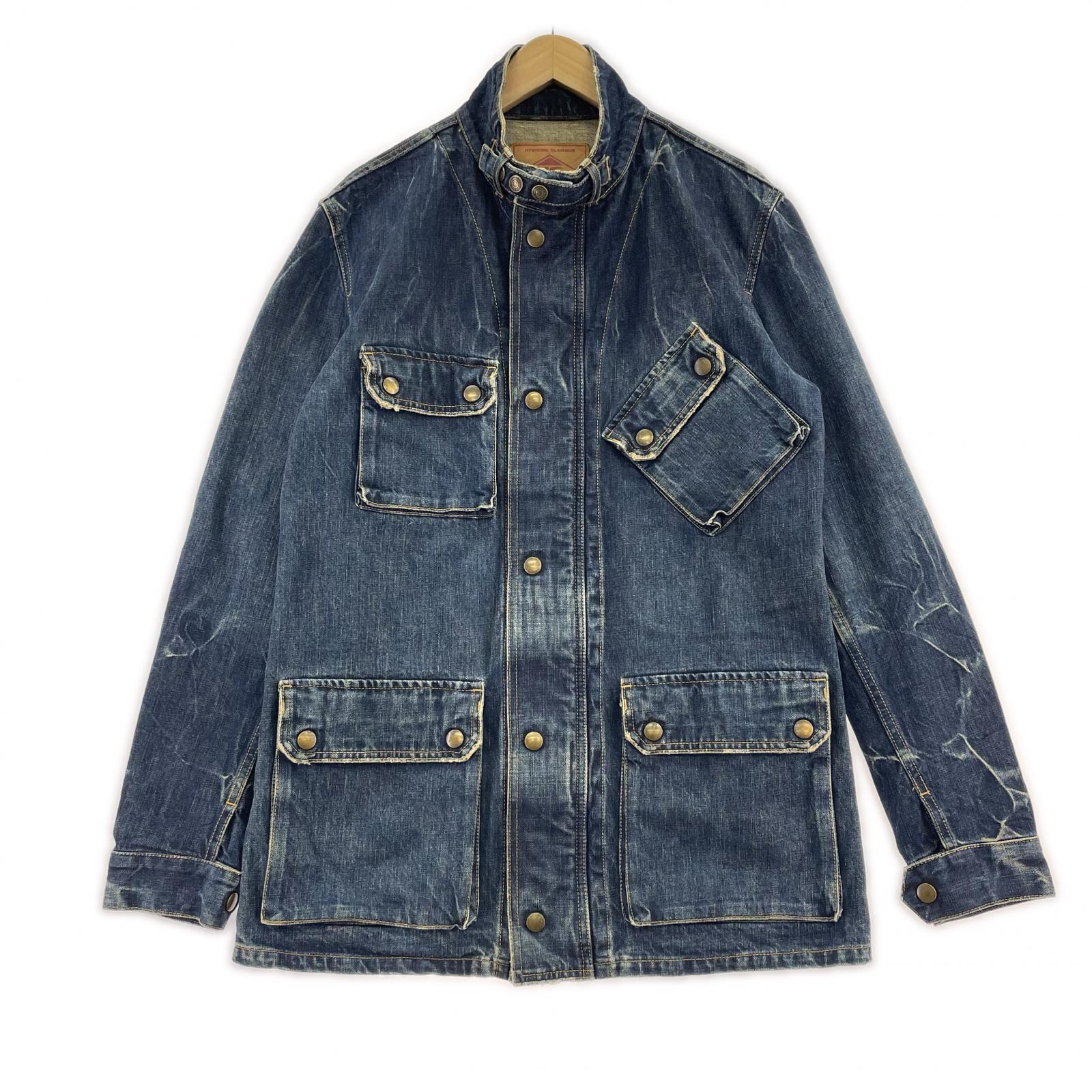デニムジャケット HYSTERIC GLAMOUR デニムバイカージャケット L
