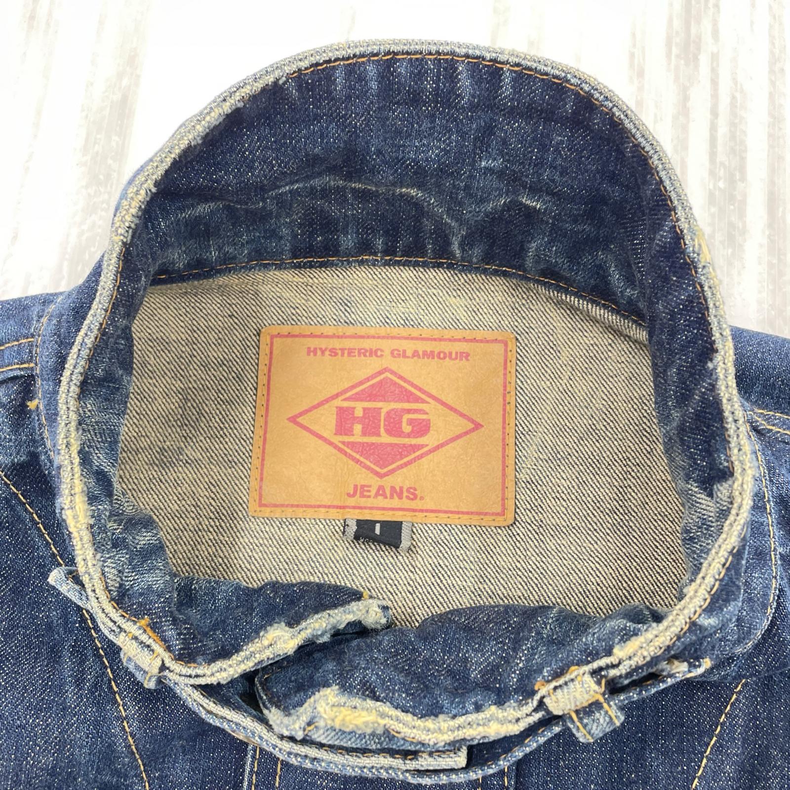 デニムジャケット HYSTERIC GLAMOUR デニムバイカージャケット L