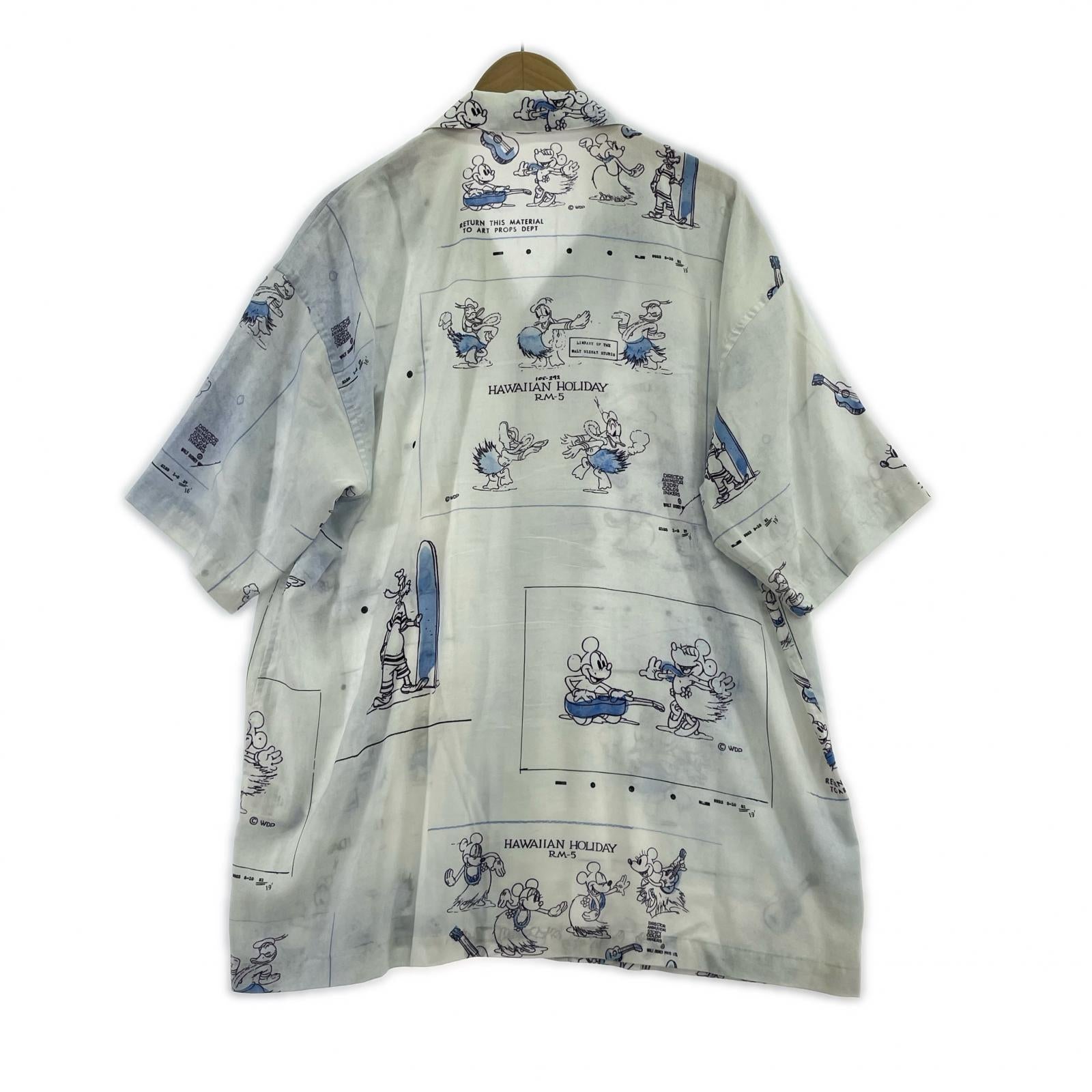 半袖シャツ Porter Classic Disney Mickey レーヨンアロハシャツ L