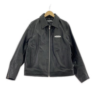 レザージャケット SINGLE LEATHER JACKET 231SZNH-JKM01 (L) L ブラック