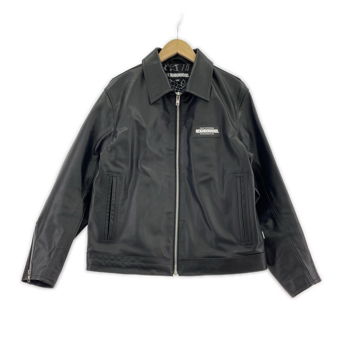 レザージャケット SINGLE LEATHER JACKET 231SZNH-JKM01 (L) L ブラック