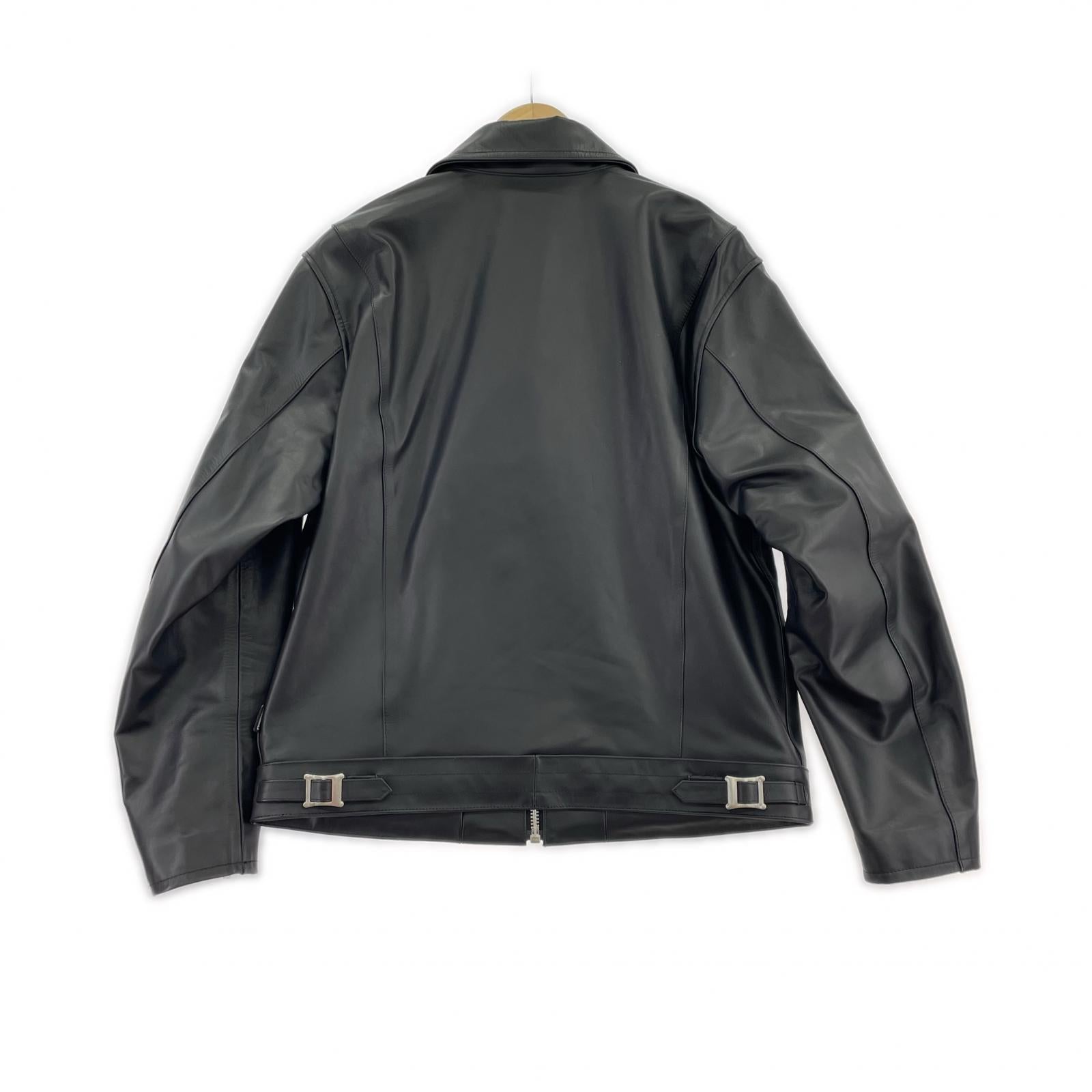 レザージャケット SINGLE LEATHER JACKET 231SZNH-JKM01 (L) L ブラック