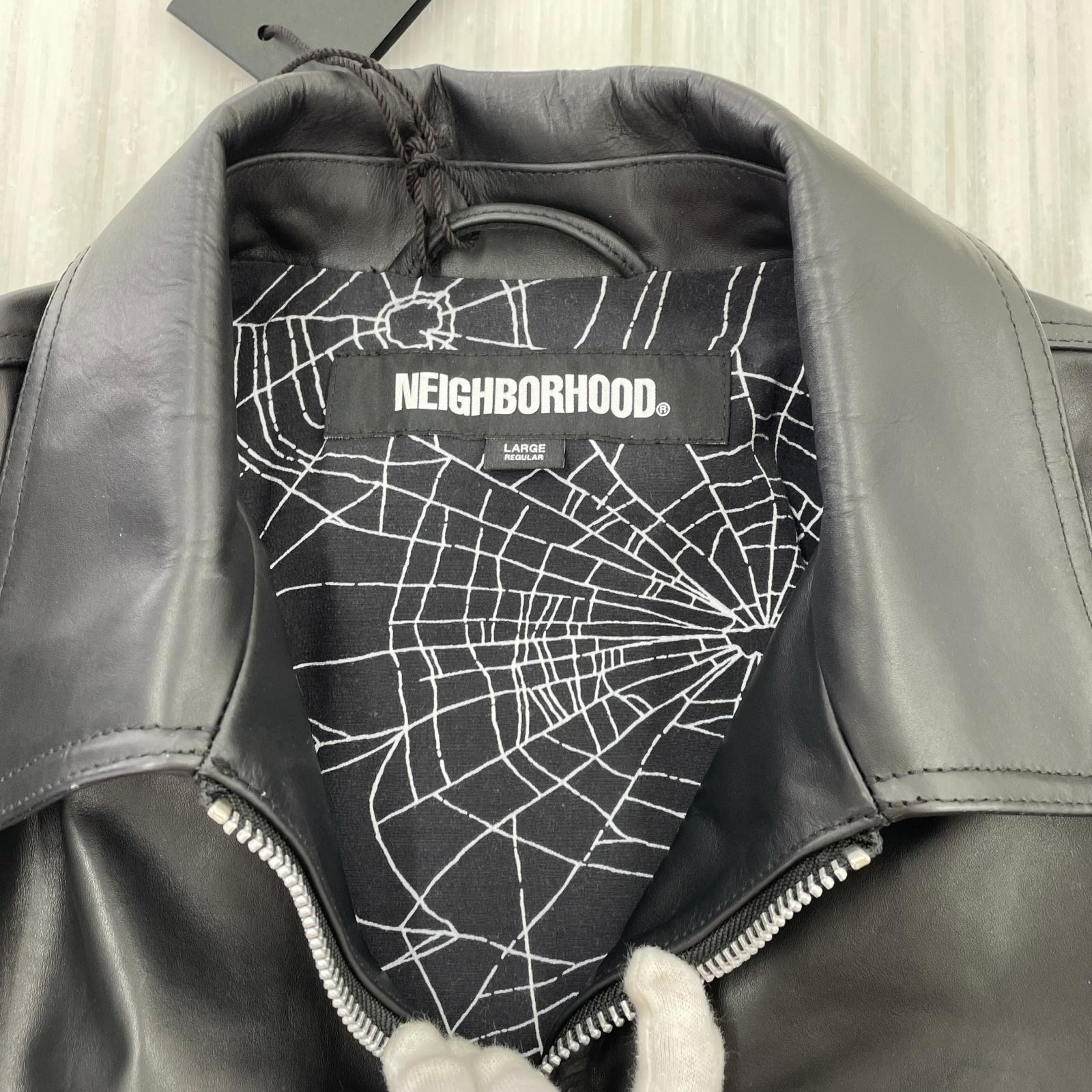 レザージャケット SINGLE LEATHER JACKET 231SZNH-JKM01 (L) L ブラック