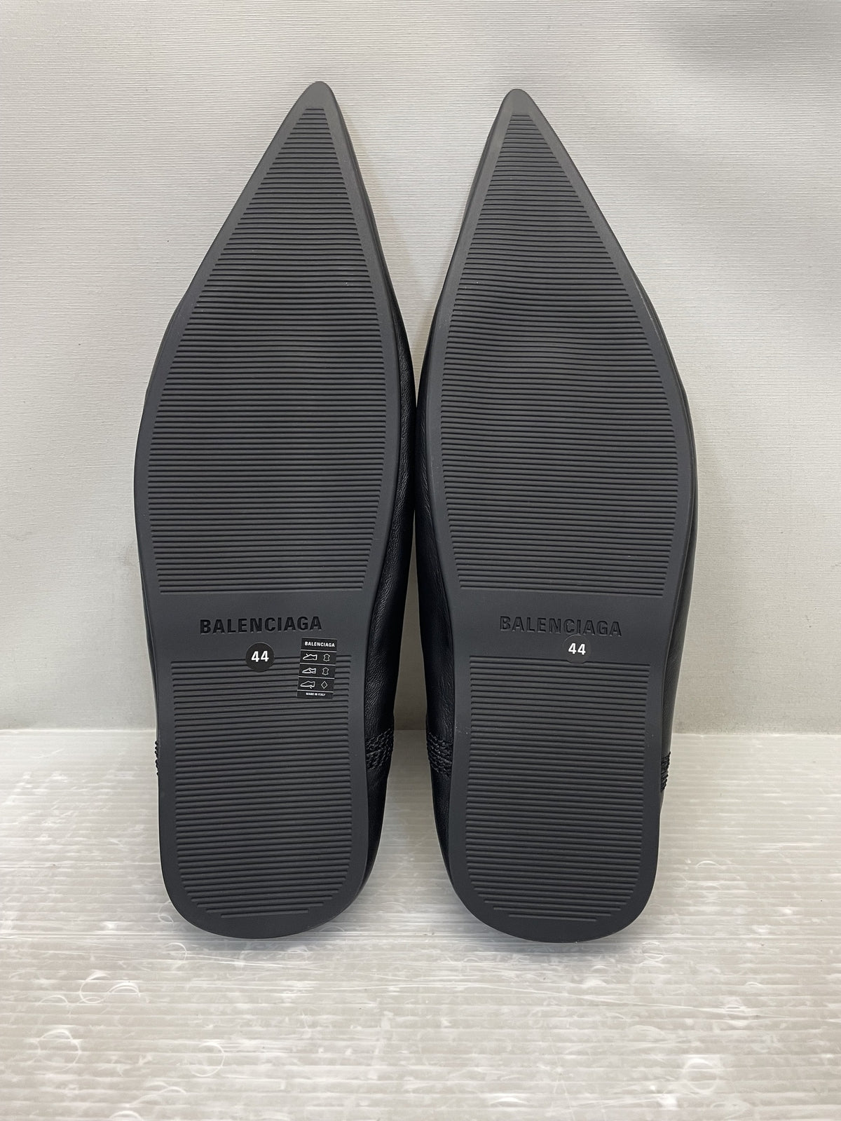 BALENCIAGA FLAT MULE SMOOTH LAMBSKIN レザーミュール 44 黒