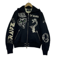 ジャケット DIESEL ONLY-THE B/RAVE 刺繍ボンバージャケット XS 黒 ブラック