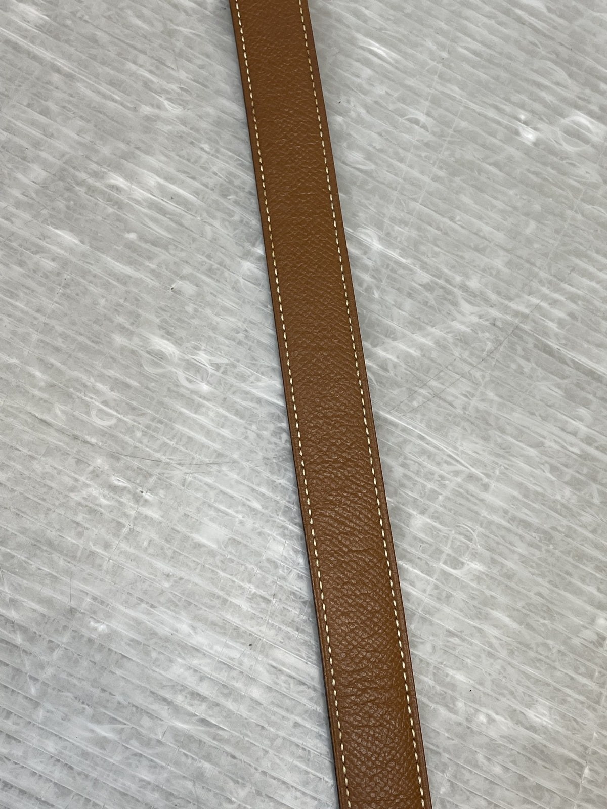 HERMES ミニコンスタンス レザーナローベルト シルバー金具