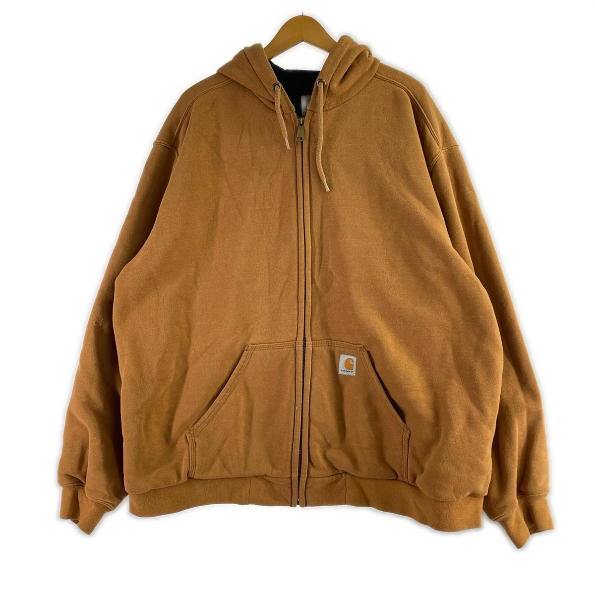 パーカー Carhartt ジップアップ パーカー ブラウン (XL) LL ブラウン