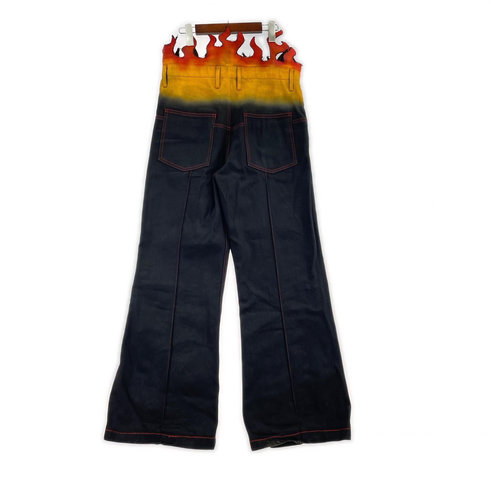 デニムパンツ TENDER PERSON Flame Denim Pants 4 ブラック
