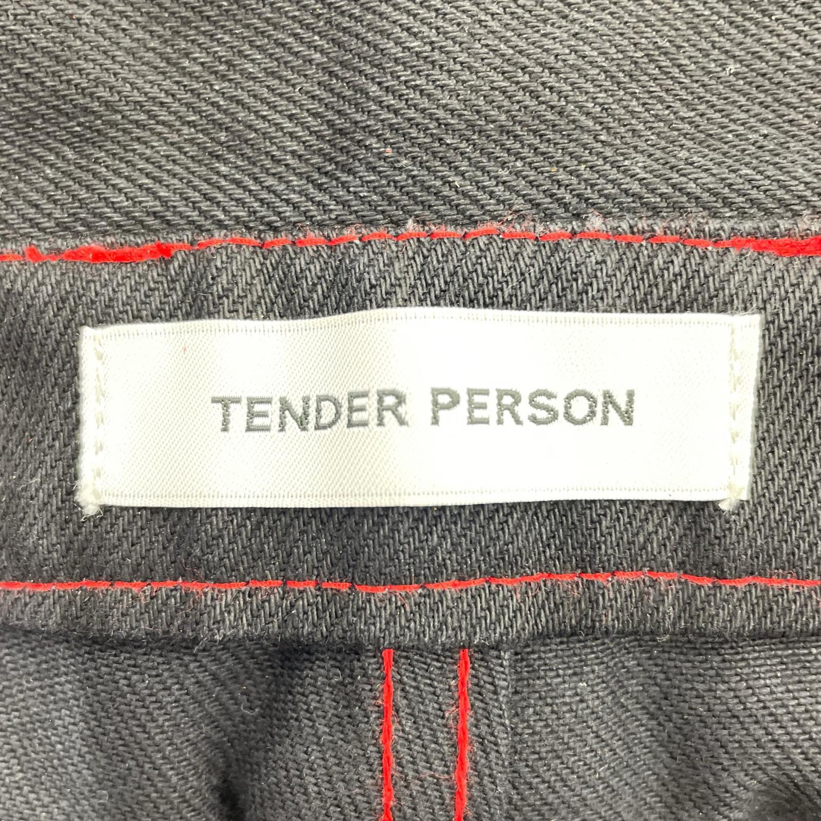 デニムパンツ TENDER PERSON Flame Denim Pants 4 ブラック