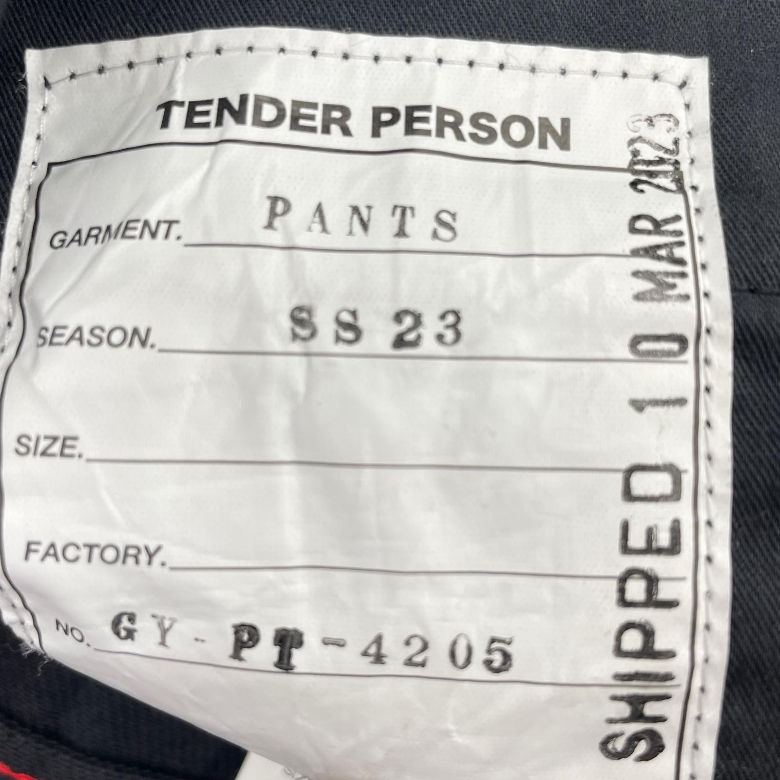 デニムパンツ TENDER PERSON Flame Denim Pants 4 ブラック
