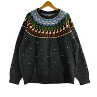 ニット Unlikely Fair Isle Duck 総柄 (L) L グレー
