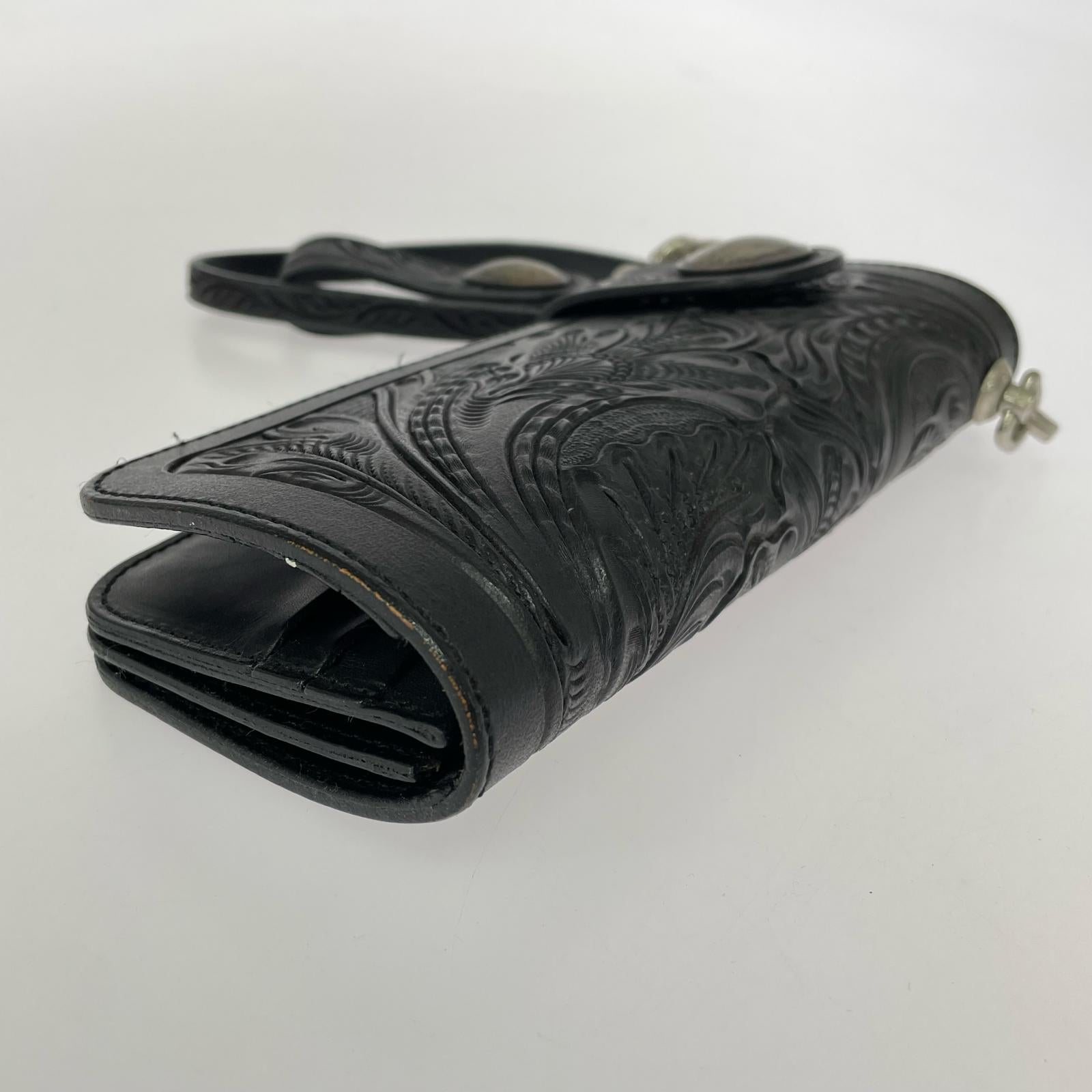 長財布 カービングウォレット 黒 ブラック
