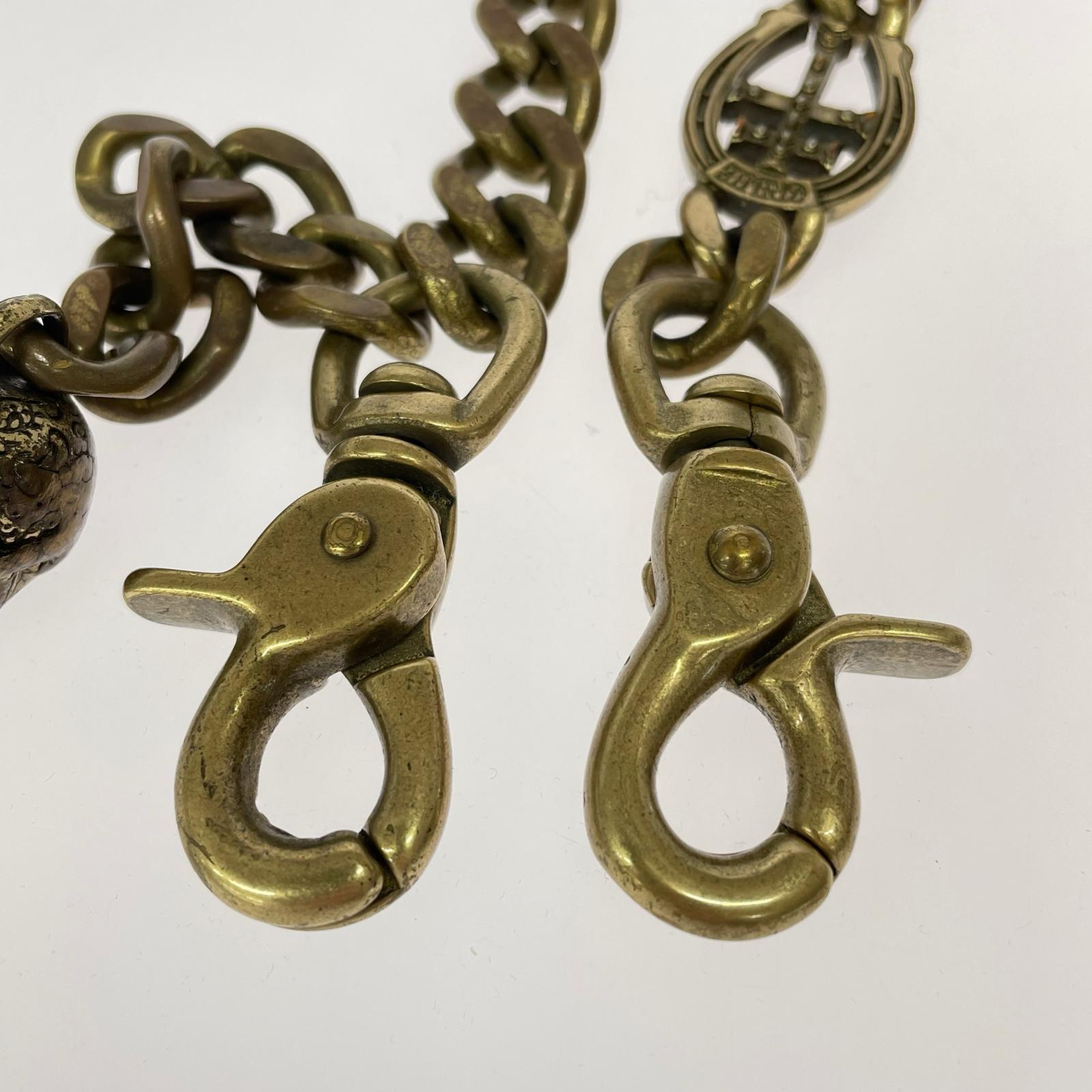その他アクセサリー スカル ウォレットチェーン ゴールド